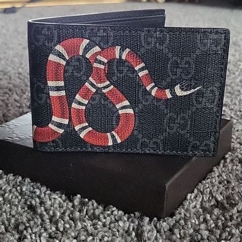 gucci belt snake red|authentic gucci snake wallet.